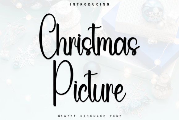 Christmas Picture Font for Editorial Design and Branding