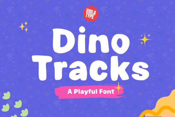 Dino Tracks Font for Creative Projects