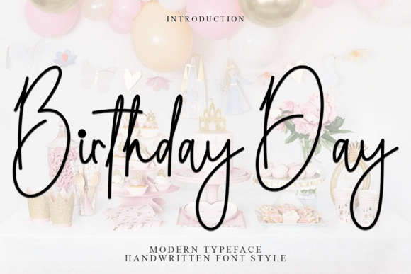 Elevate Web Design with the Birthday Day Typeface