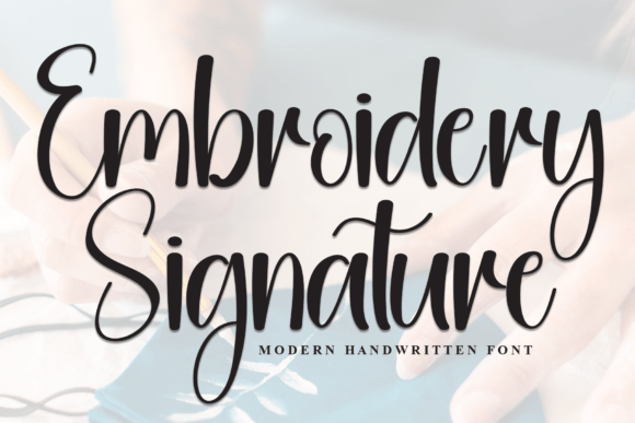 Embroidery Signature Font