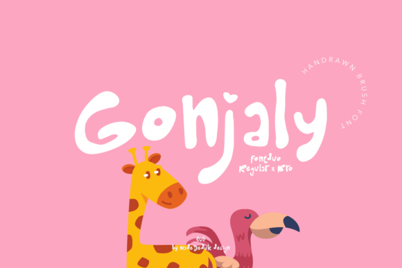 Gonjaly Font Review: A Playful Script for Cute Branding