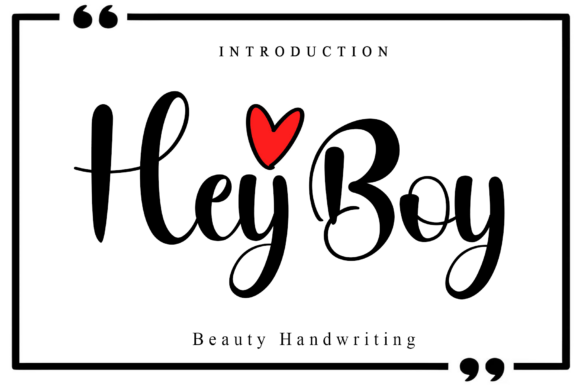 Hey Boy Font for Elegant Design