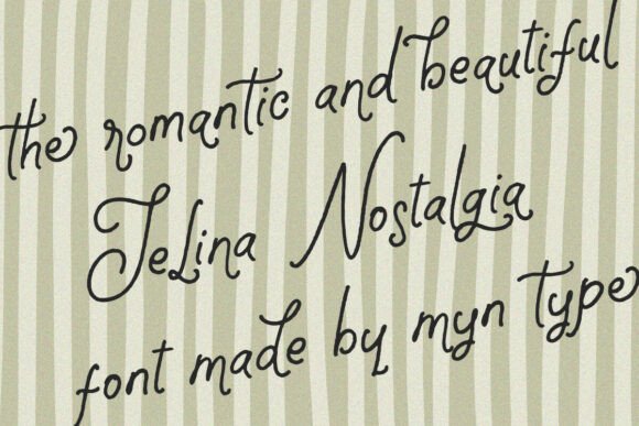 Jelina Nostalgia: A Script Handwritten Font for Editorial Design