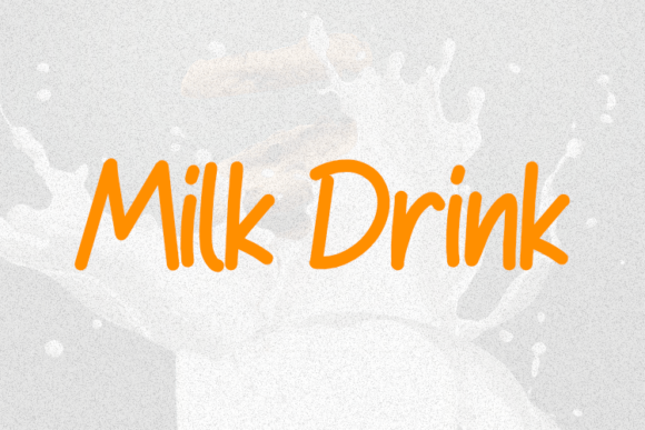 Milk Drink Font