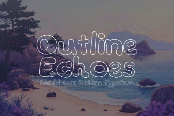 Outline Echoes: A Bubbly Script Handwritten Typeface