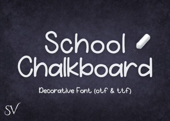 School Chalkboard: A Natural Script Handwritten Font for Editors