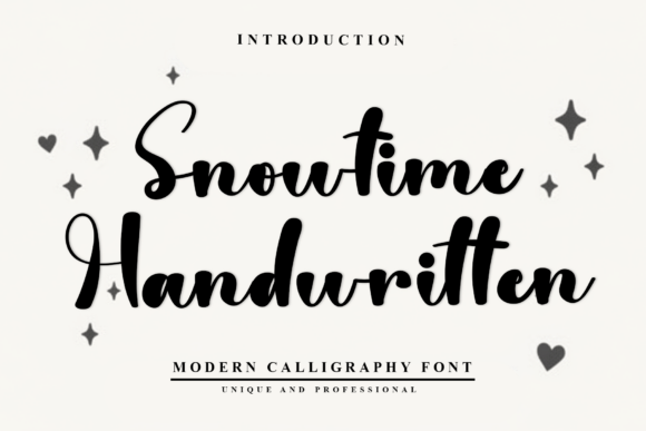 Snowtime Handwritten: A Modern Typeface for Elegant Branding