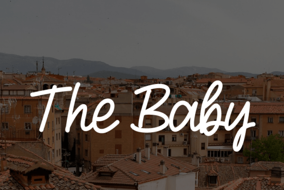 The Baby: A Modern Script Typeface for Editorial Design