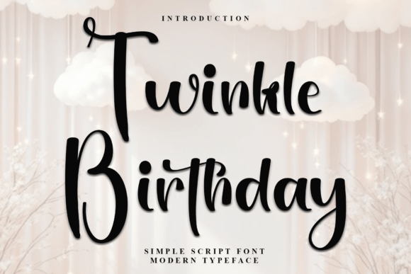 Twinkle Birthday Font for Small Business Branding